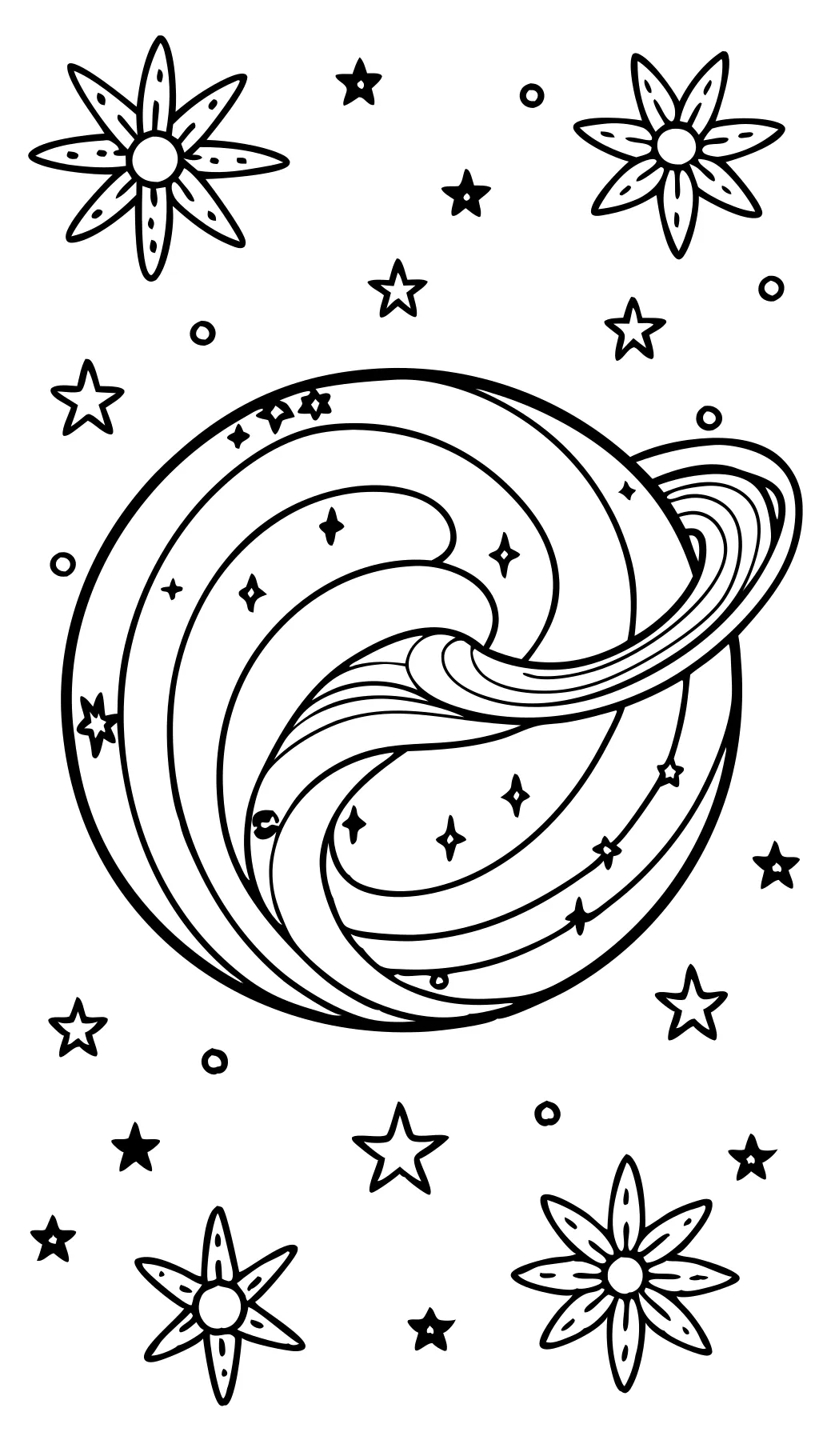 galaxy space coloring pages for adults